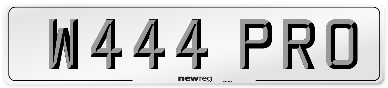 W444 PRO Number Plate from New Reg